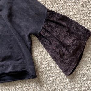 Free people black bell sleeve top